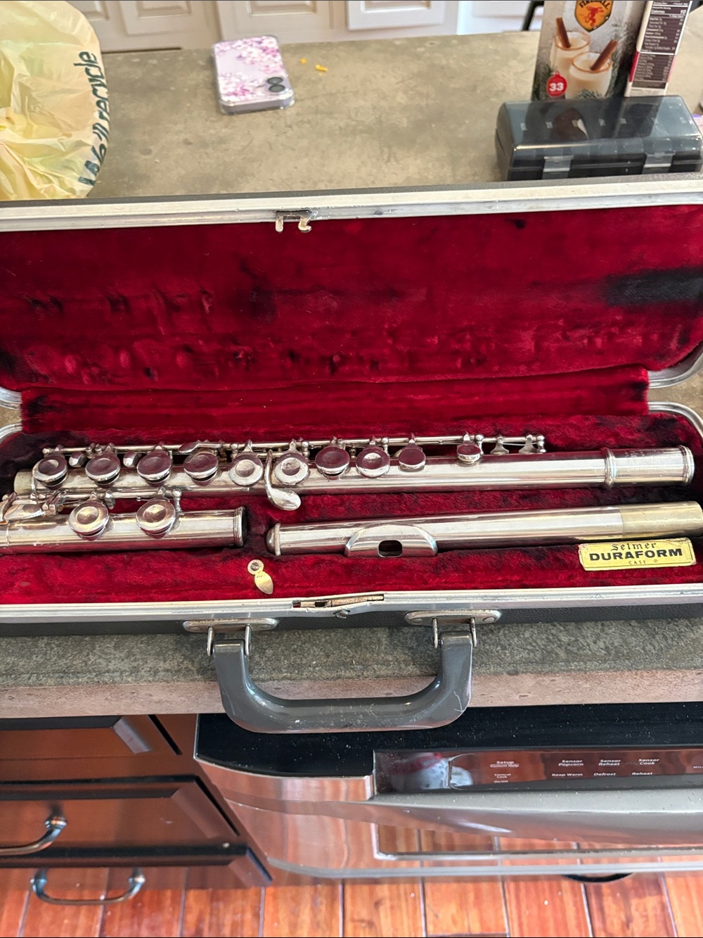 Bundy Silver Flute in Red Lined Case -